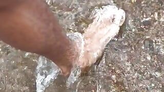 Water feet dick dirt desert