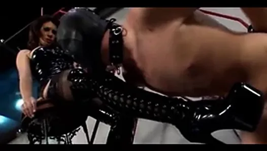 Boot Licking with Hot Dominatrix