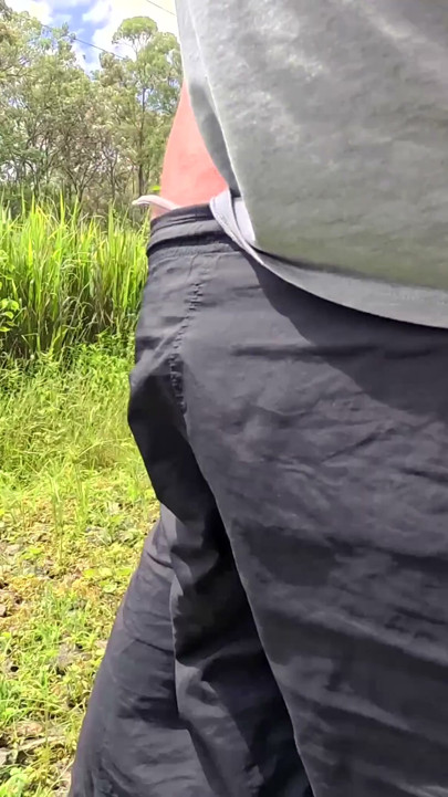 Shorts kept falling down in public exposing uncut cock. | Clip 1