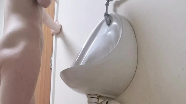 Girl Pisses Mens Bathroom Risky Pee