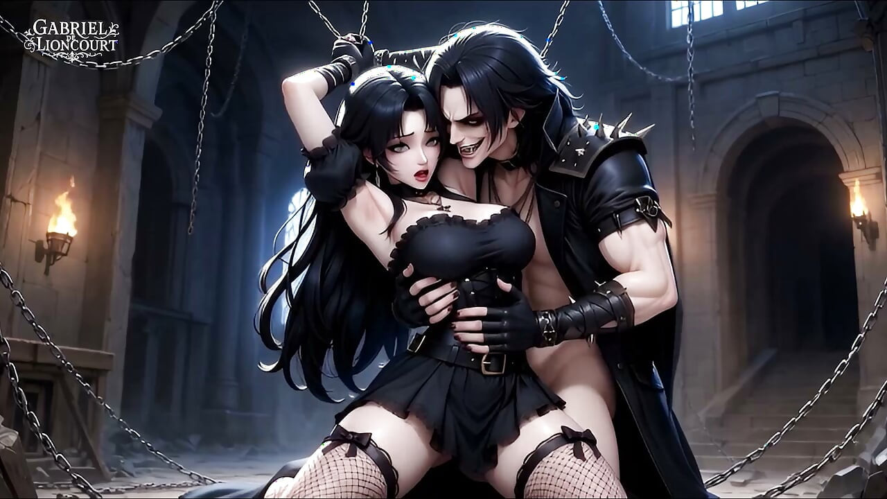 Gótica menina amarrada por Senhor dos Vampiros - BDSM Monster Hentai