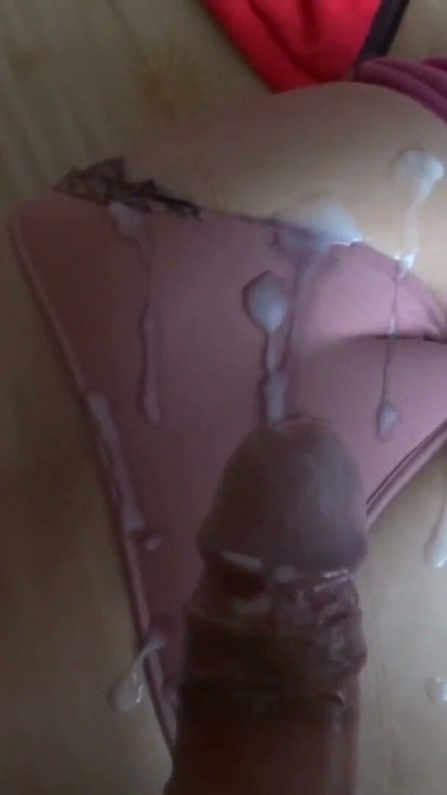 Big cumshots on my wife's naked ass and panties | Clip 2