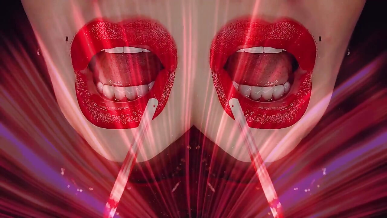 Fascinerende ASMR! Røde lepper med JOI!