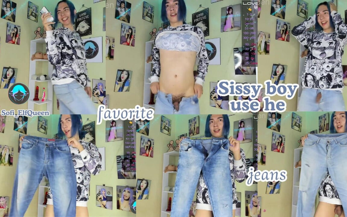 Si banci model jeans favoritnya livecam