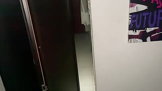 What happened when the neighbor decided to stop by to say hello