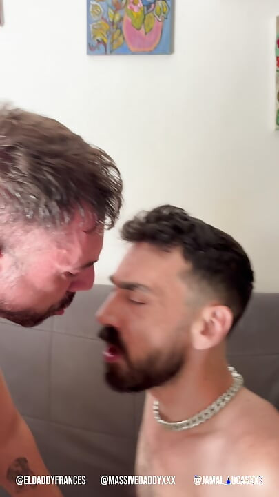 Sexy Italian Gets Double Fucked by Two Daddies