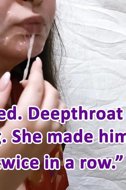 Deepthroat and Facial Licking. She Made Him Cum Twice in a Row.