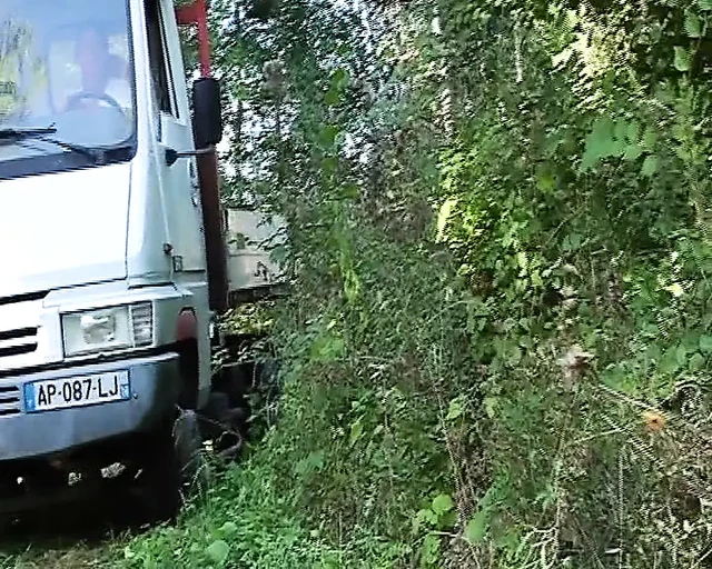Cute French doll eats cum after hard anal fuck in the woods