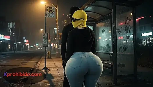 Curvy Woman with Huge Ass Twerking for Her Partner