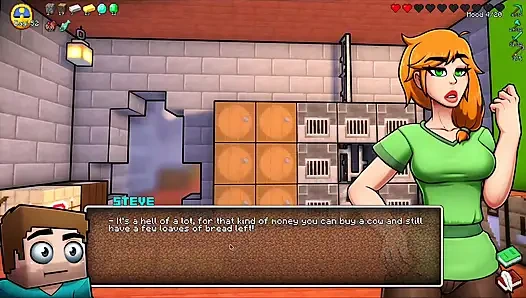 HornyCraft Minecraft Parody - Alex Gives Steve the Best Handjob Ever for Emeralds