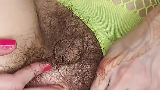 Squirt in fishnet