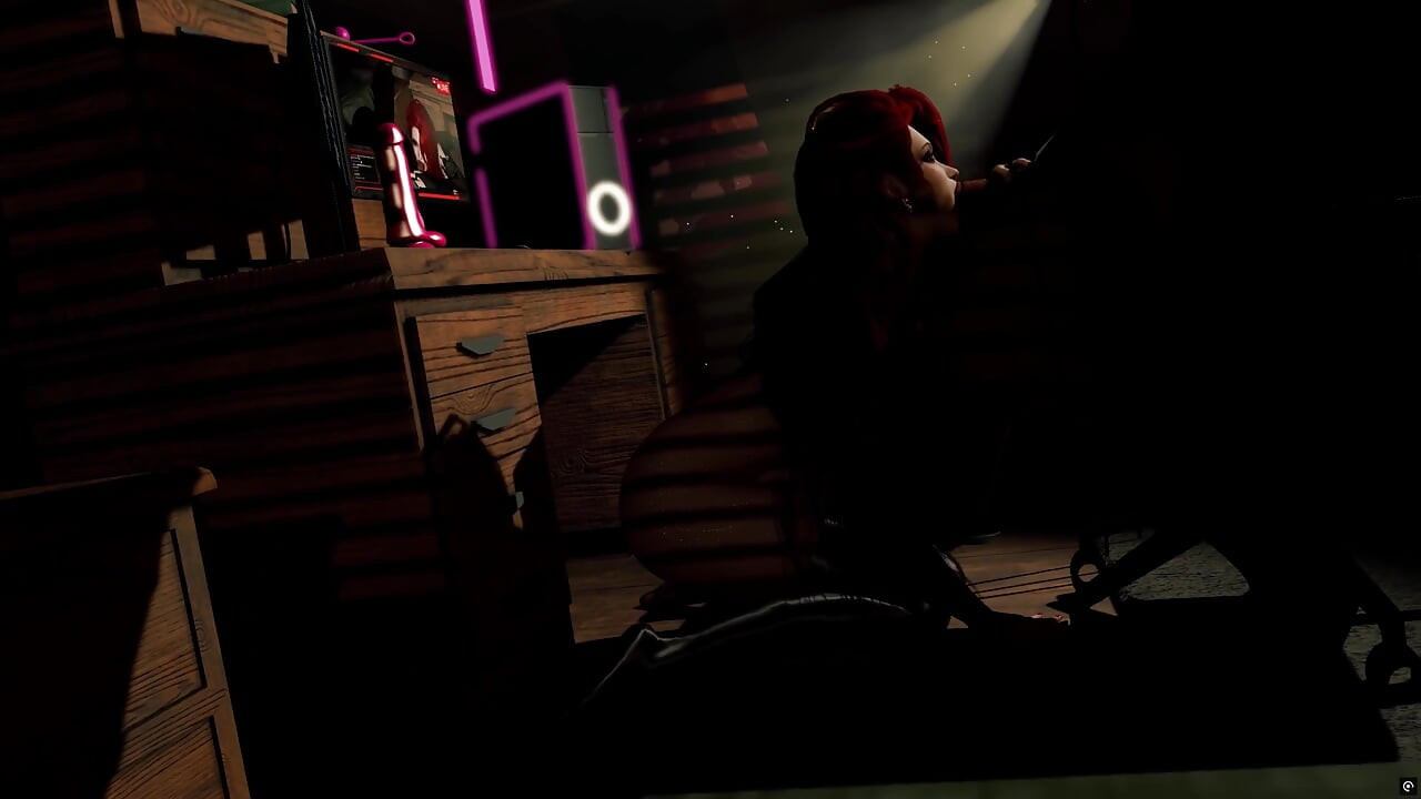 3D, rothaariger schlampen-pornostar wurde von ihren groÃŸen schwanz-fans gefickt