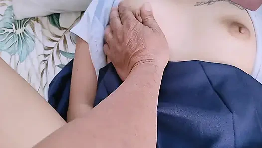 18 YEAR OLD HORNY STUDENT PERFECT PUSSY SEDUCE HER STEPDAD AFTER FUCKING HER STEPMOM