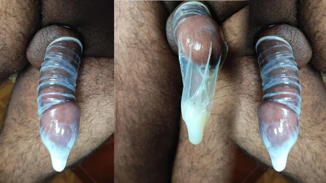 Humping Bed Condom Covered Cock Takeoff Condom