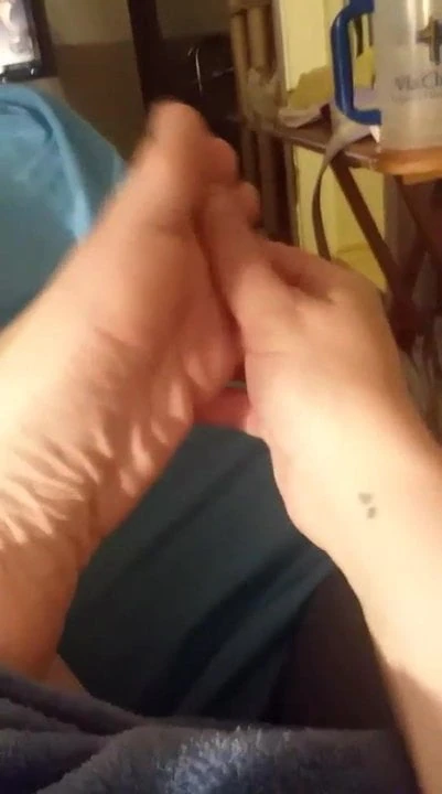 Randi stretching her toes 1