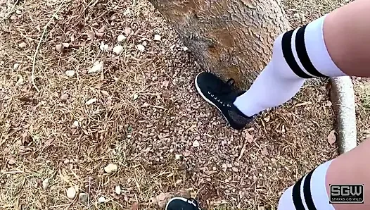 Anal sex in the backyard while roommates are gone!