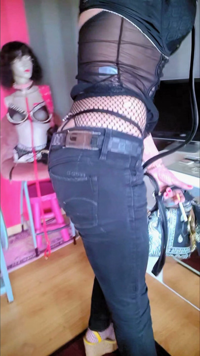 🟨Yellow wedge heels, G-STAR low-rise black jeans, corset. ²⁰²⁶ VaneSsaBiTcHx PariSChienneTrvprod⁹¹
