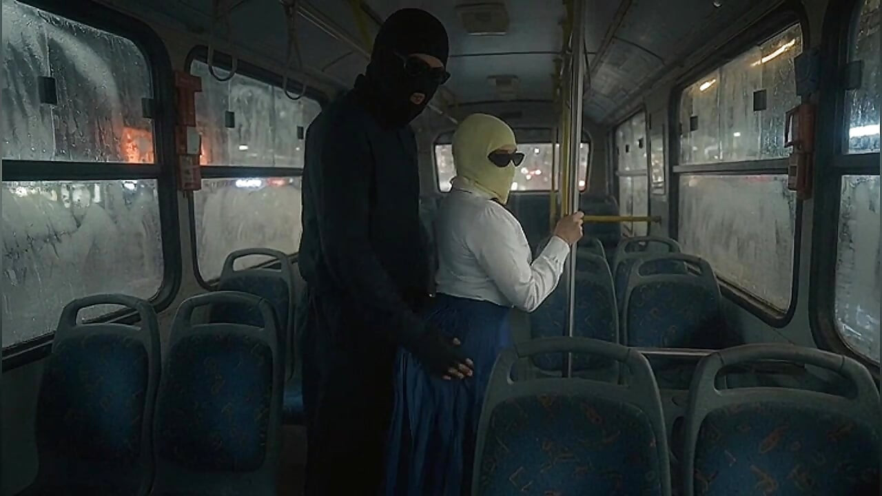 Petite Schoolgirl Pressed by Masked Man in Bedroom