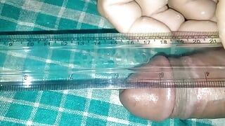 Big Cock Measuring Penis Measure 6 Inches Long Dick