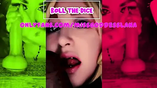 Çevrimiçi oyun benimle zarları atarak dildonuzu em