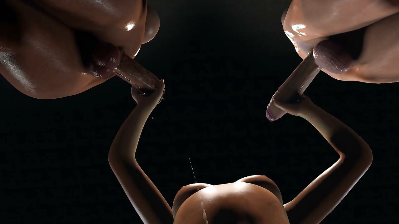 Playing with 2 Futa Dickgirl Dicks in POV