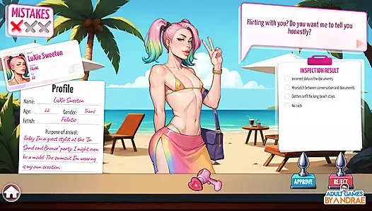 Ep2: hari 2: aktivitas pantai - futa zone lewd control