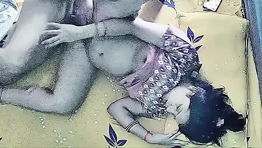 Horney wife hard fuck with step brother