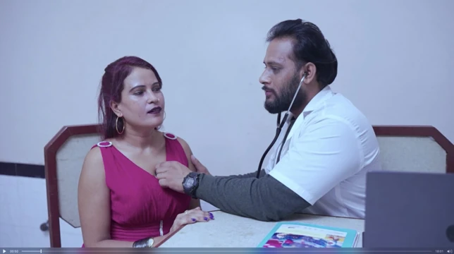 The beautiful girl had gone to the doctor to get her checkup done and the doctor's mood has become after seeing the girl and both of them started having sex together.