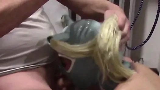 Blonde MILF with Pigtails Takes Cock and Cums in Her Mouth