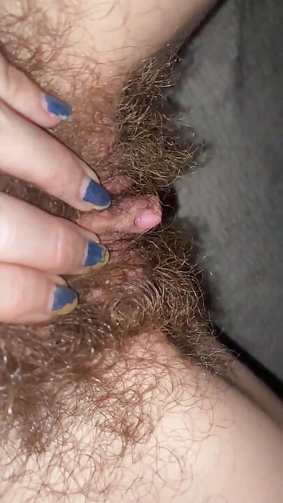 Hairy pussy closeup