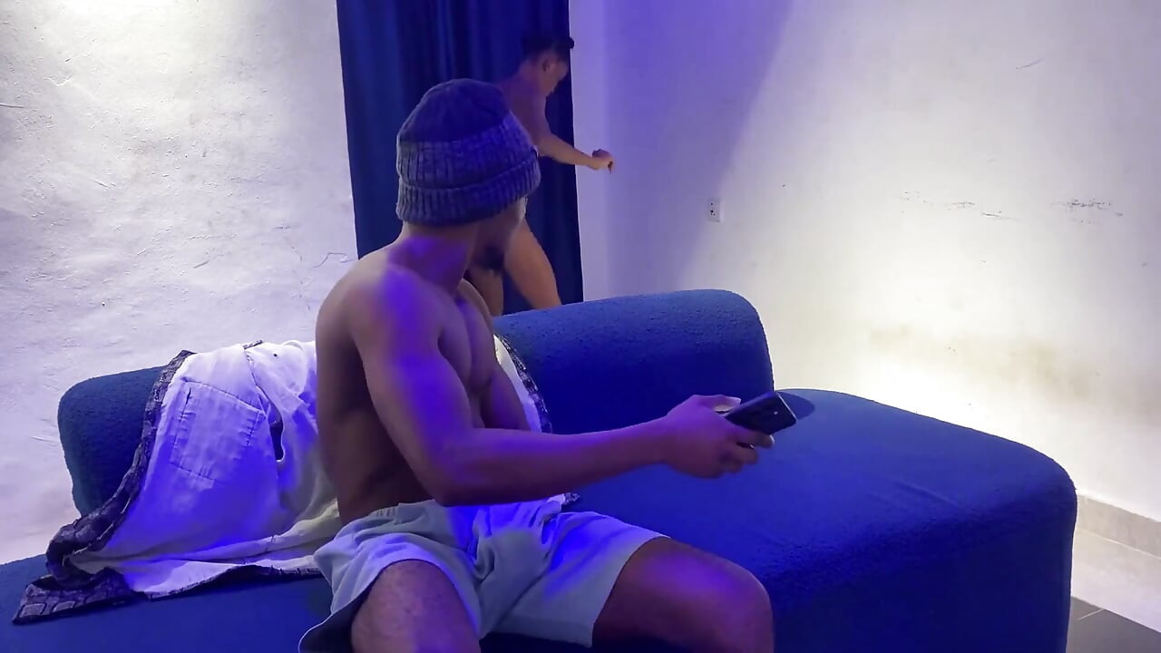 Crazy Fuck with My Skinny African Roommate