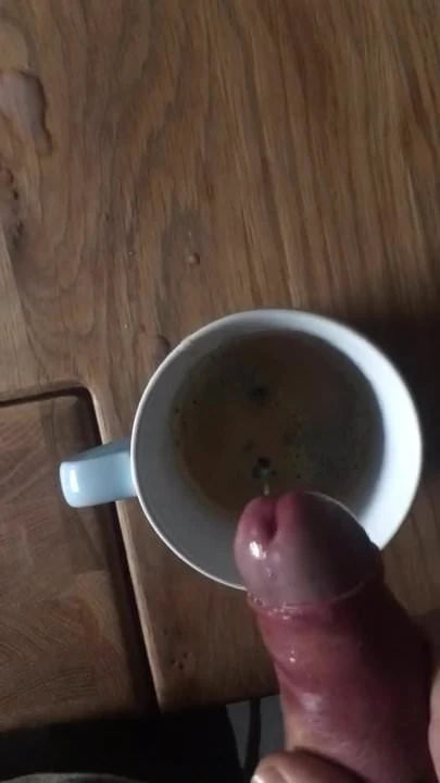 Cum in coffee
