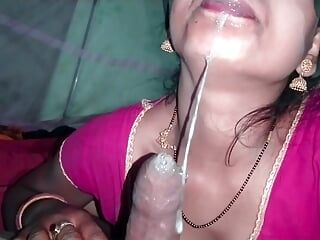 Éjaculation dans la bouche 👄 ? Une bhabhi mange du sperme et une banane - Bangladesh