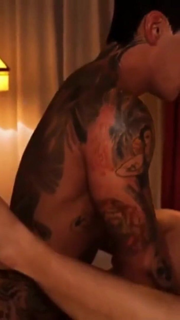 Emotional moment from "Blindfolded Fucked Deep and Hard, Tattooed Asian Delivers Cum Swallow Finish"