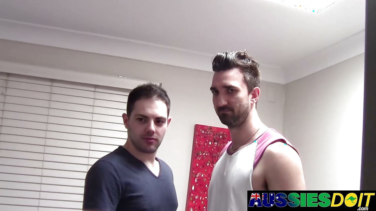Aussie Amateurs Brenton And Lucas Stroke Their Hung Meats