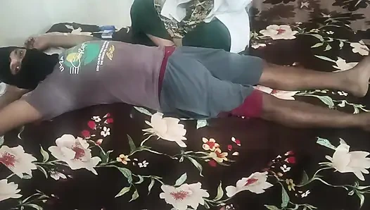 Female doctor check the patient at his room