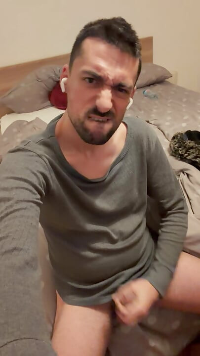 Hot Daddy Jerks off and Busts a Thick Load