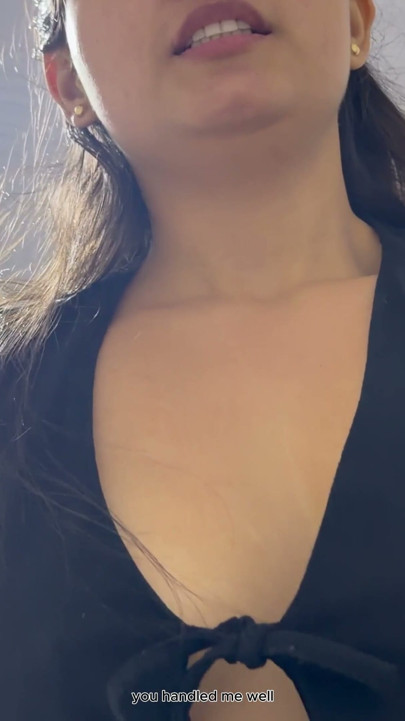 A babysitter masturbating looks at her new boss and ends up with the milk on her | Clip 2