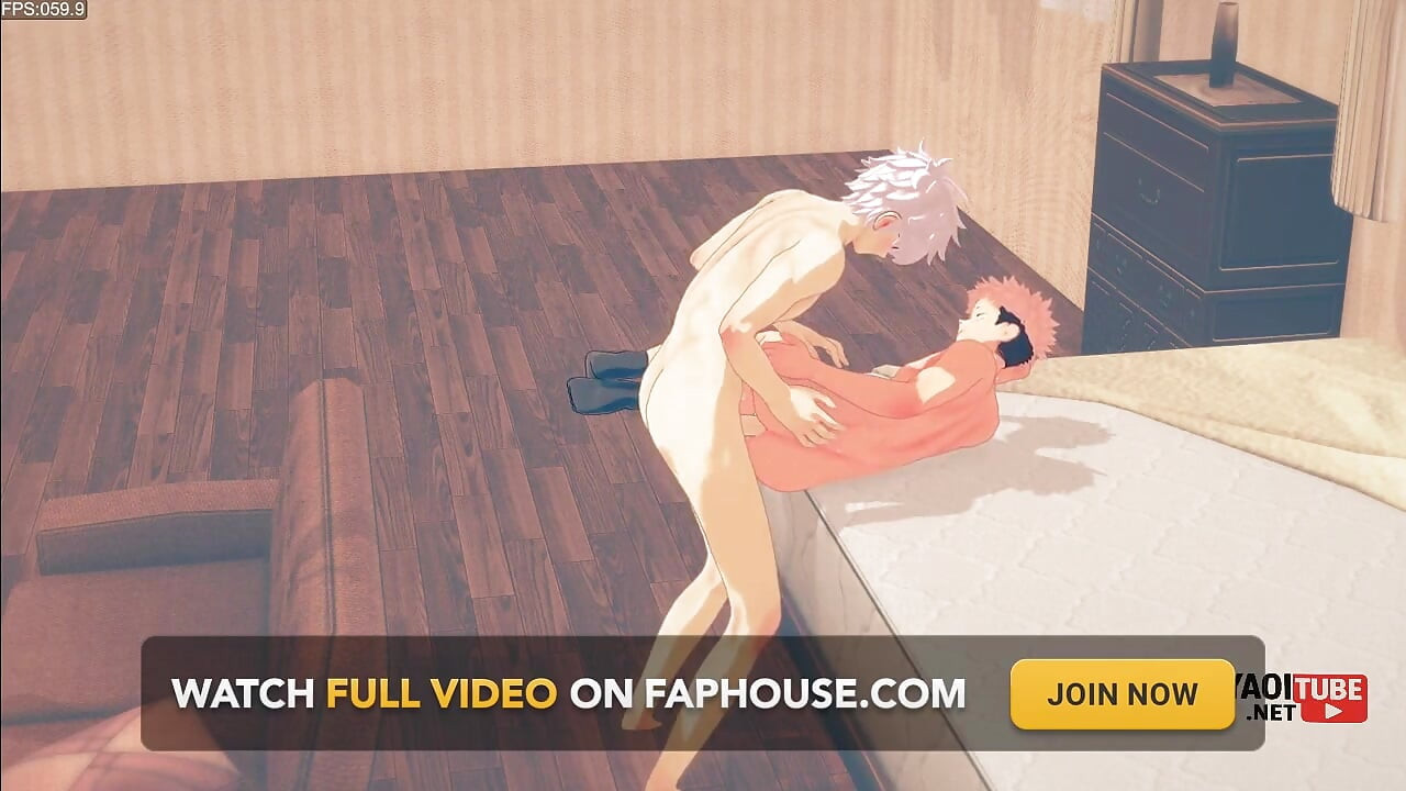 Jujutsu Kaisen Yaoi - Gojo fode Yuuji em seu quarto