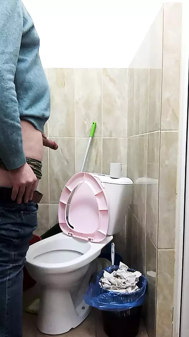 Visiting WC at work.