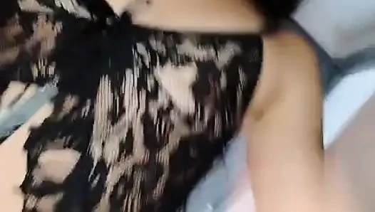 Tiny Colombian MILF rides grandpa for a creampie