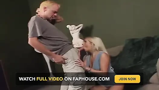 Blonde Mature Babe Dripping Cum After Intense Cock Sucking Session