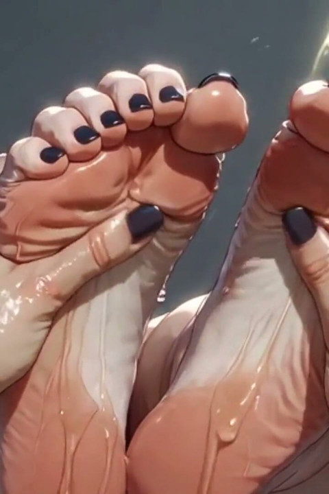 SSBBW Oil Foot Massage Close up - Big Beautiful Feet & Toes