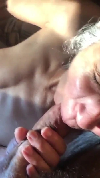 Stunning moment from "Homemade - Granny Pleases Neighbor Boy While He Watches Football"