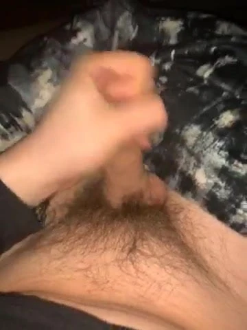 Hairy dick masturbating