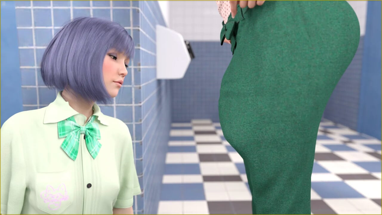 Petite Japanese Girl Touching Shemale Jane Cock In Bathroom