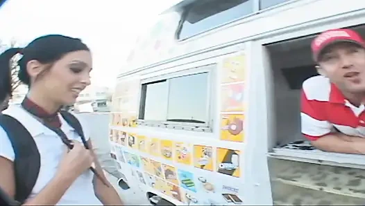 Strong penetrated slit of Horny Youngster love box looks tiny full of cum face