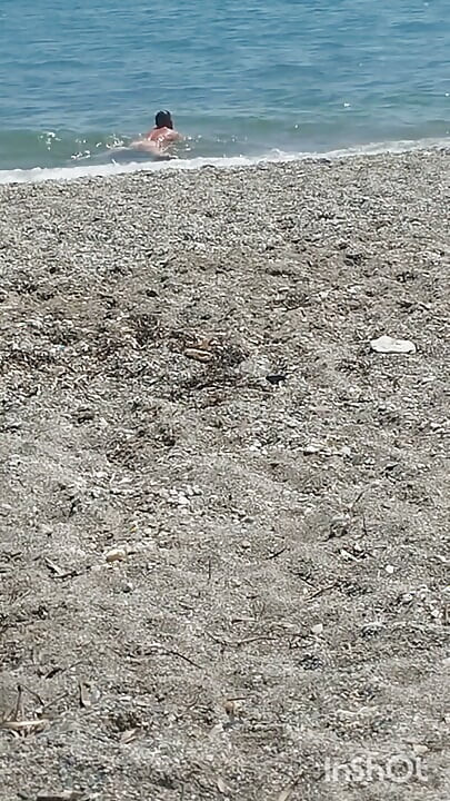 On the Beach Naked Enjoying