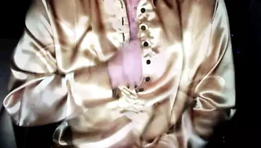 golden Satin Shiny Polohemd