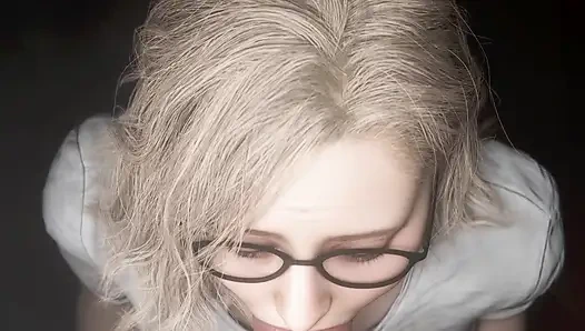 Resident Evil RE9 - Grace arbeitet über Nacht für diese beförderung WeiÃŸer Remix Color (Sound) WM von Madruga3D Animation 3D Hentai